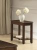 Contemporary Chairside Table with Shelf Dark Cherry Finish Wooden Furniture 1pc Side Table