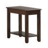Contemporary Chairside Table with Shelf Dark Cherry Finish Wooden Furniture 1pc Side Table
