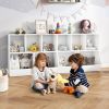 5-Cube Wooden Kids Toy Storage Organizer with Anti-Tipping Kits