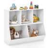 5-Cube Wooden Kids Toy Storage Organizer with Anti-Tipping Kits