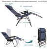 Infinity Zero Gravity Chair Pack 2, Outdoor Lounge Patio Chairs with Pillow and Utility Tray Adjustable Folding Recliner for Deck,Patio,Beach,Yard