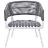 4-Piece Patio Furniture Set, Outdoor Furniture with Acacia Wood Table