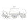 Direct Wicker 5-Piece Outdoor Rattan Furniture Patio Conversation Set with Cushion
