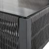 4-Piece Rope Patio Furniture Set, Outdoor Furniture with Tempered Glass Table